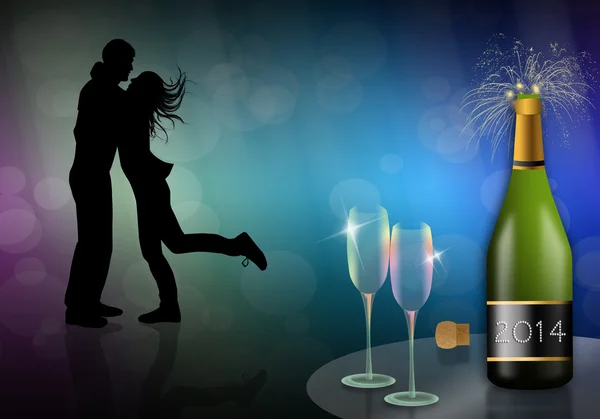 Couple celebrating New Year — Stock Photo, Image