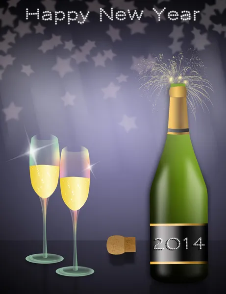 Toast to celebrate the new year — Stock Photo, Image