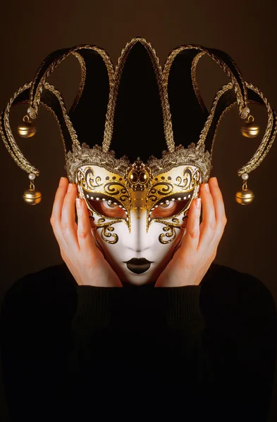 Porträtt av jester mask — Stockfoto