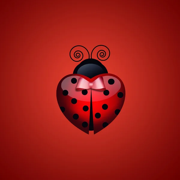 Ladybug for Valentine's Day — Stock Photo, Image