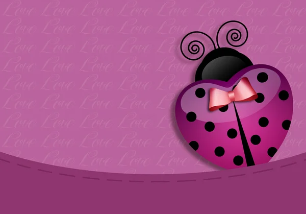Lieveheersbeestje voor Valentijnsdag — Stockfoto