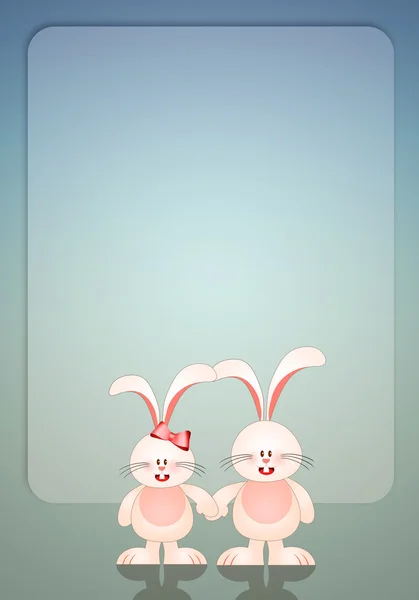 Två kaniner i kärlek — Stockfoto