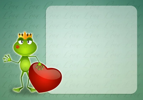 Funny frog in Valentine's Day — Stock Photo, Image