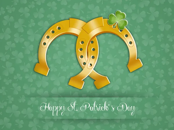 Horseshoe For Happy St. Patrick's Day — Stock Photo, Image
