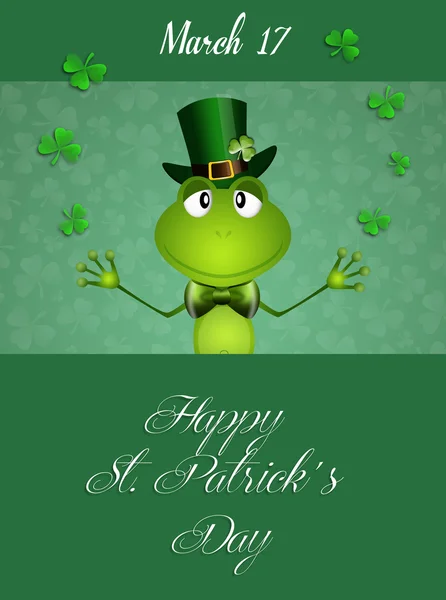 Frosch zu Patrick 's Day — Stockfoto