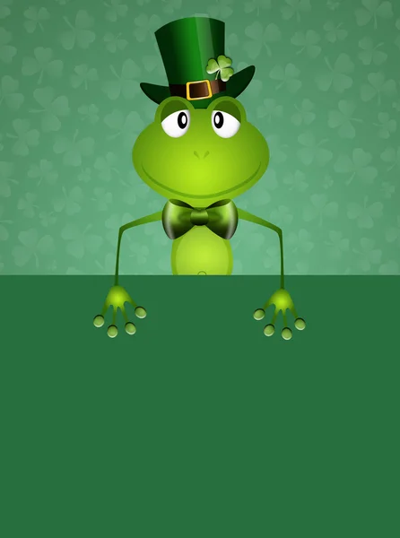 Frog in Saint Patrick 's Day — стоковое фото