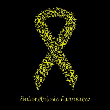 Yellow ribbon for endometriosis awareness