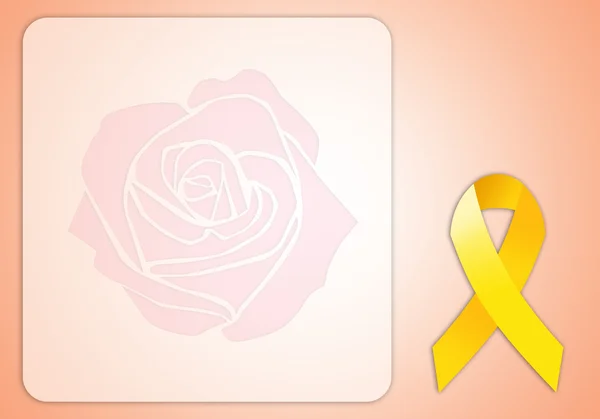 Endometriozis için sarı şerit — Stok fotoğraf