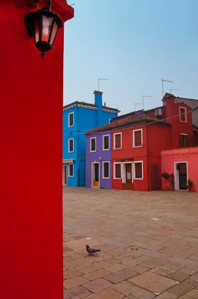 Colori di Burano a Venezia — Foto Stock