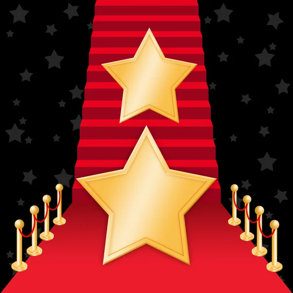 Звезда на красной дорожке — стоковое фото