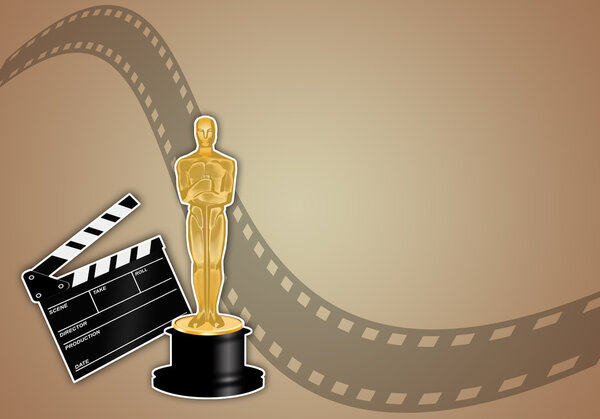 Illustration of Oscar Award with film