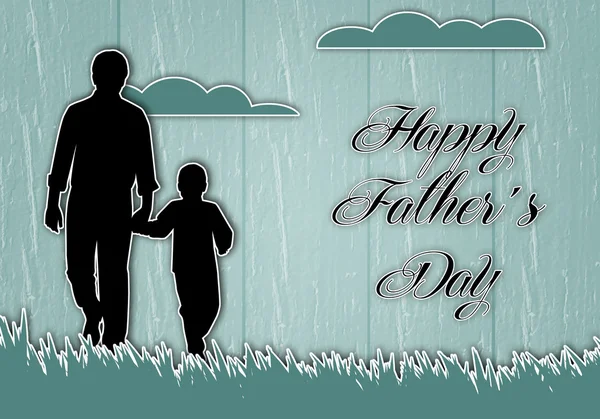 Father And Son silhouette for Father's Day — Stock Photo, Image