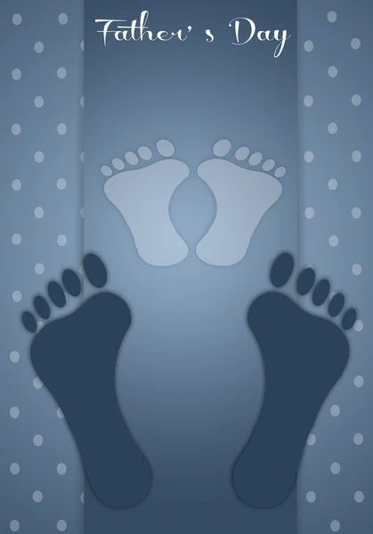 Footprint of father and son — Stock Photo, Image