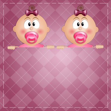 İki ikiz bebek kız