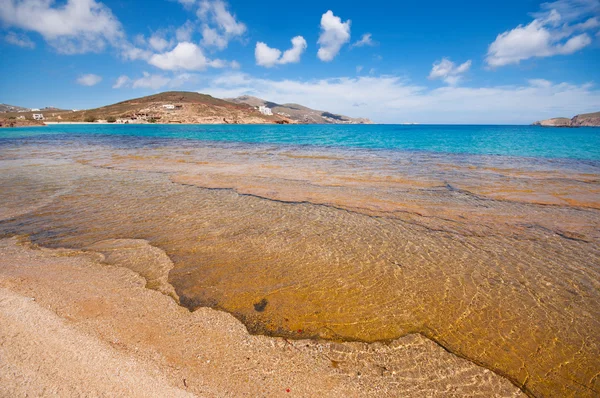 Ftelia beach in Mykonos city, Greece — Stock Photo, Image