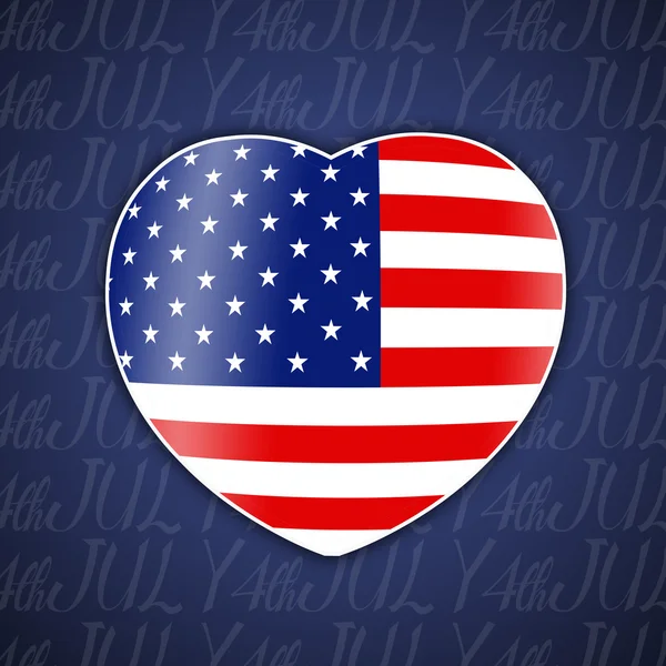 Coração americano para o Dia da Independência — Fotografia de Stock
