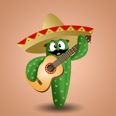 kaktüs fötr şapka ve gitar