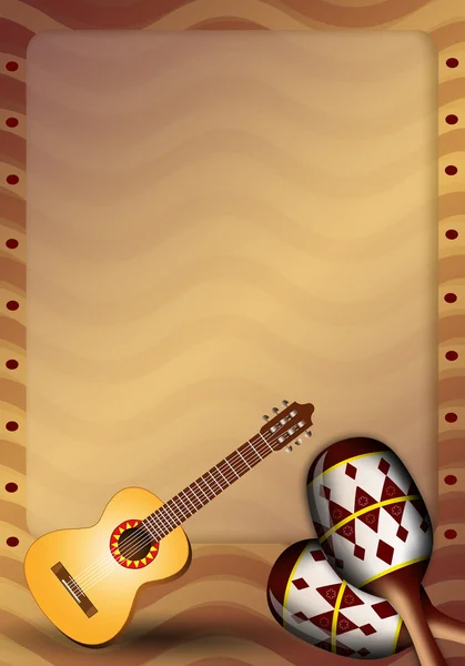 Gitara, marakasy — Zdjęcie stockowe