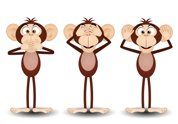Los tres monos sabios —  Fotos de Stock
