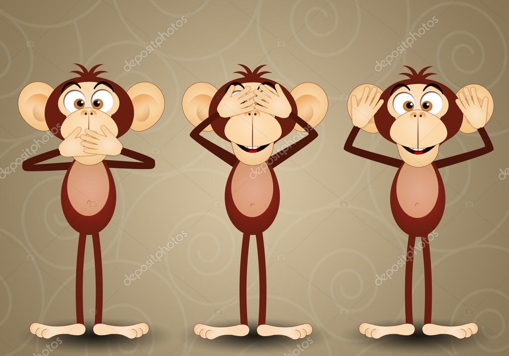 The three wise monkeys Stock Photo by ©sognolucido 48348981