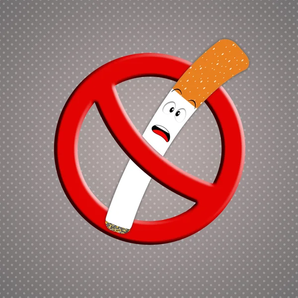 Funny cigarette for no smoking — Stock Photo, Image