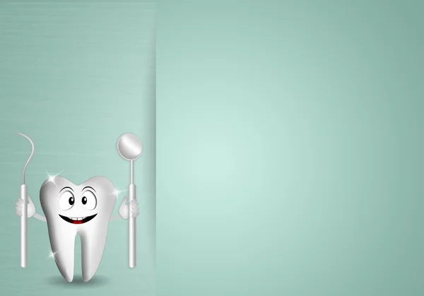 Αστεία δόντι με εργαλεία οδοντίατρος — Φωτογραφία Αρχείου
