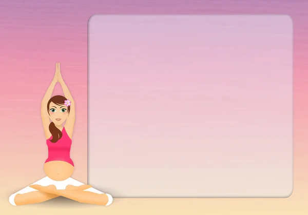 Schwangere in Yoga-Meditation — Stockfoto