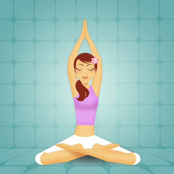 Woman in yoga meditation — Stock Photo, Image