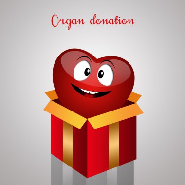 cuore divertente per la donazione di organi