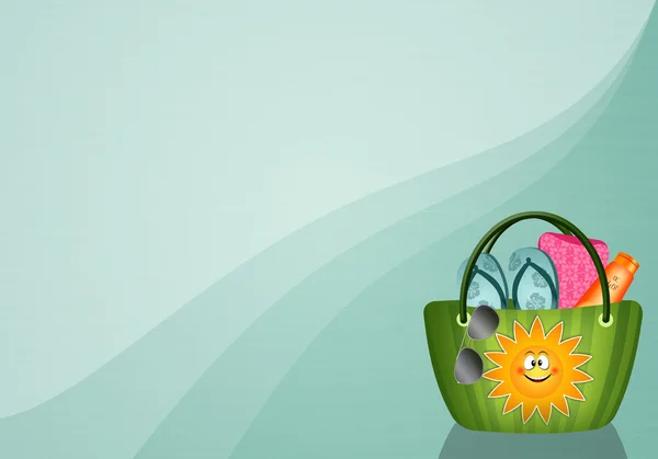 Beach bag background — Stock Photo, Image