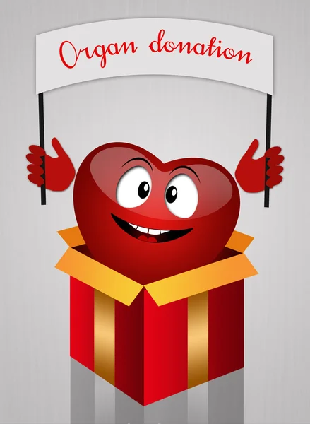 Funny heart for organ donation — Stock Photo, Image