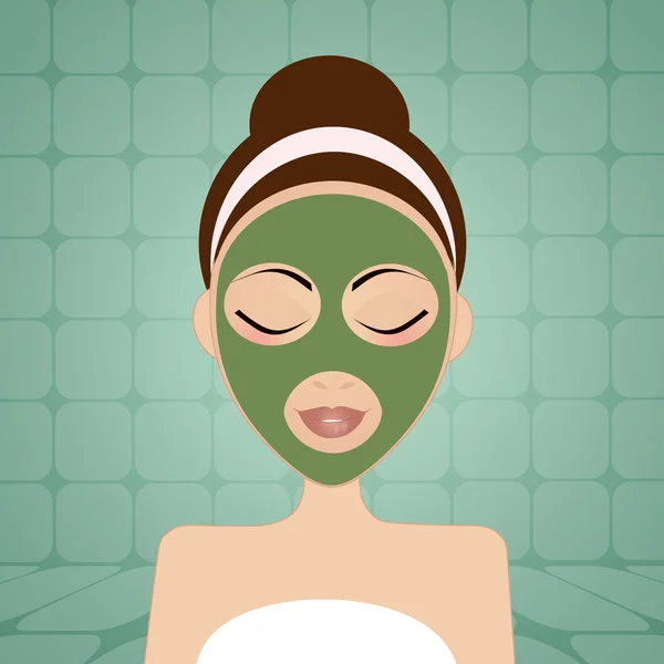 Woman with beauty mask — Stock Photo, Image