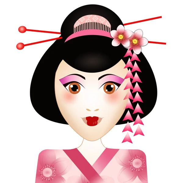 Geisha-Porträt — Stockfoto