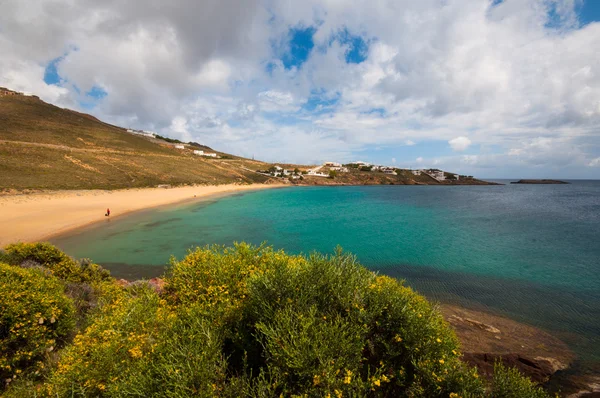 Plaży Agios sostis Mykonos — Zdjęcie stockowe