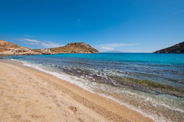 Spiaggia di Kalafatis a Mykonos — Foto Stock