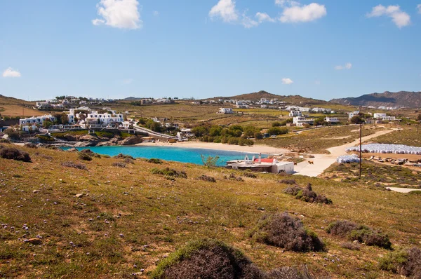 Kalafatis strand in mykonos — Stockfoto