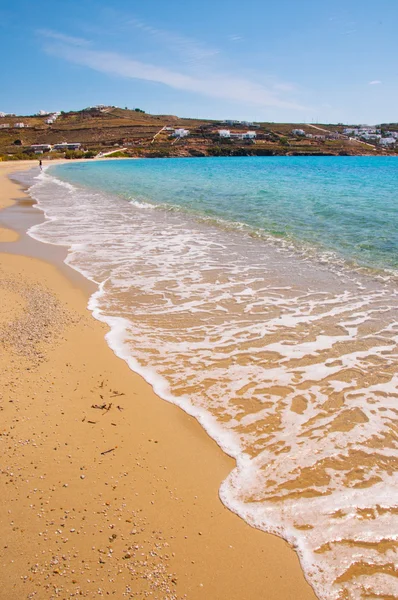 Kalo livadi plaży w Mykonos, Grecja — Zdjęcie stockowe