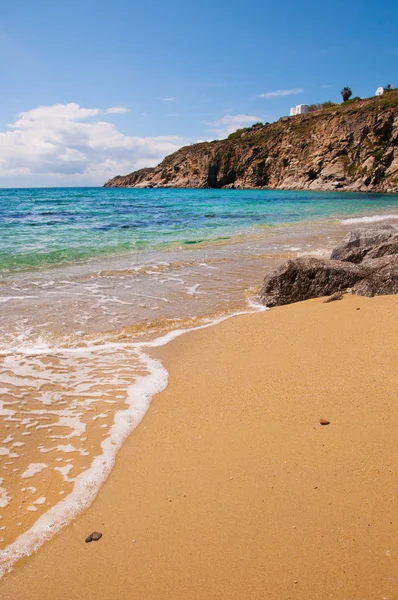 Kalo livadi plaży w mykonos — Zdjęcie stockowe