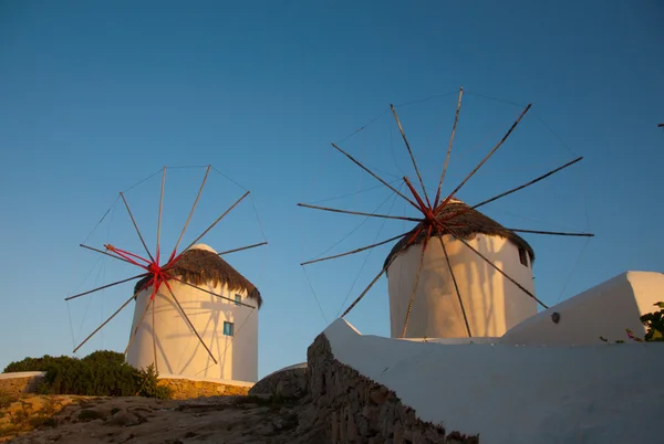 Windmühlen in Chora, Mykonos — Stockfoto