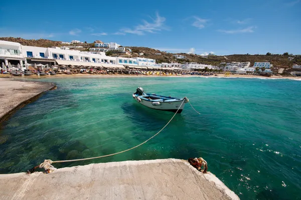 Spiaggia di Platis Gialos a Mykonos — Foto Stock