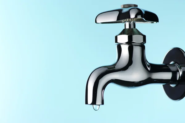Water tap with drop.(horizontal) — Stock Photo, Image