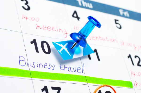 Scheduling a business travel. — Stock Photo, Image