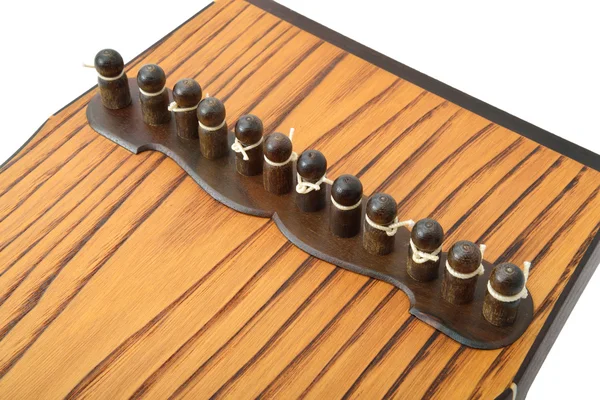 韩国传统的仪器，gayageum 的销子 — 图库照片