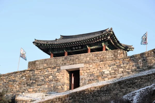 Uma Torre de Guarda do Castelo de Gongju na Coreia — Fotografia de Stock
