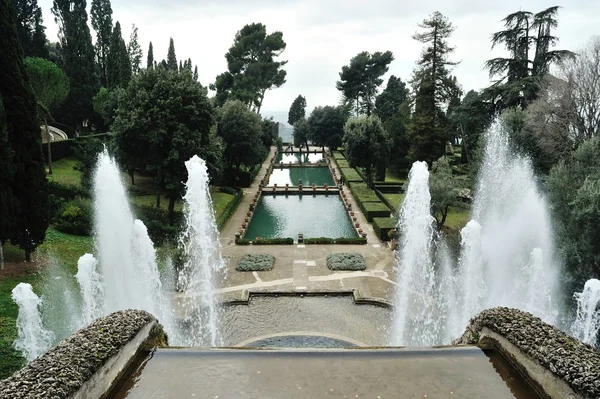 Villa d'este çeşme. Tivoli, İtalya — Stok fotoğraf