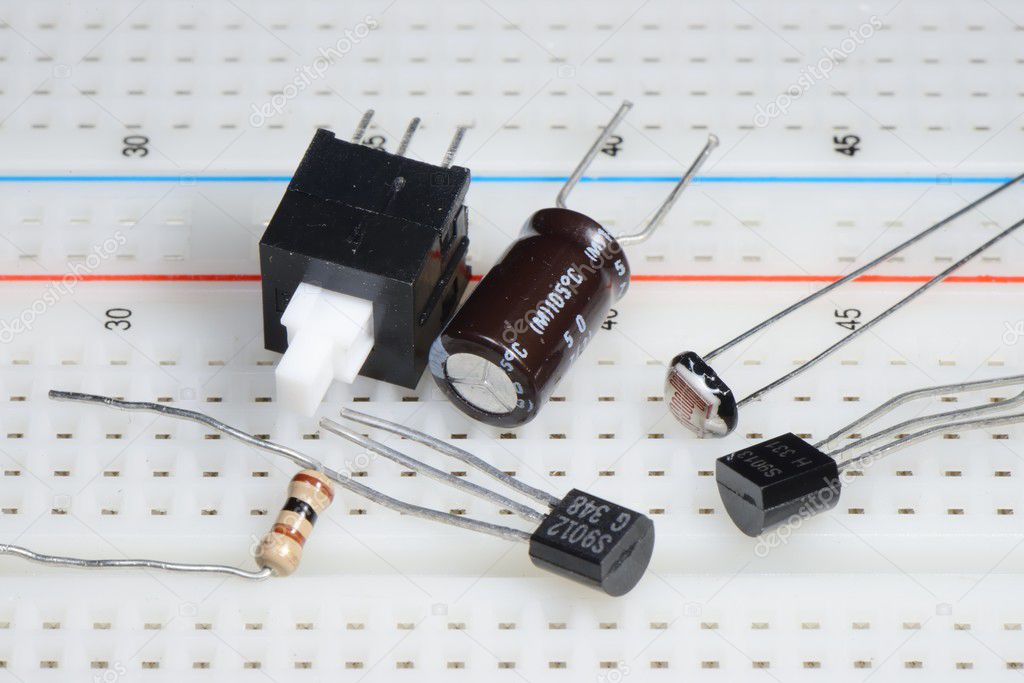 Electronic component on Breadboard