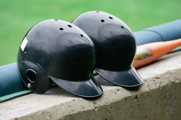 Caschi da baseball di colore nero — Foto Stock