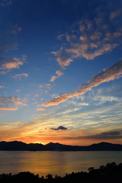 La puesta de sol de Namhae Seaside en Corea — Foto de Stock