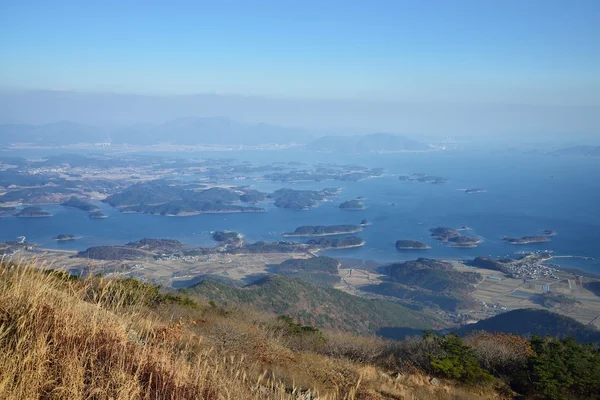 Vooruitzicht namhae zee, Verenigd en hadong in korea — Stockfoto