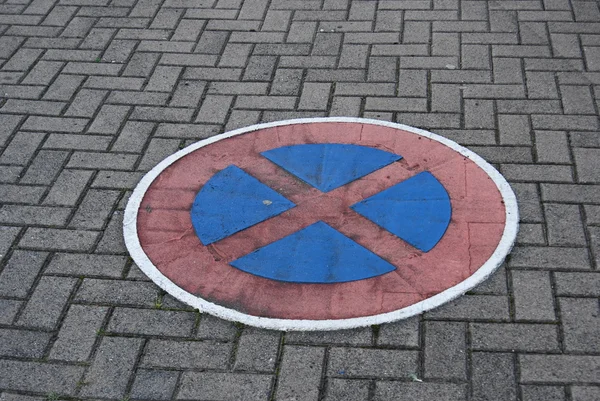 Ingen parkering sign.police meddelande - ingen parkering! — Stockfoto